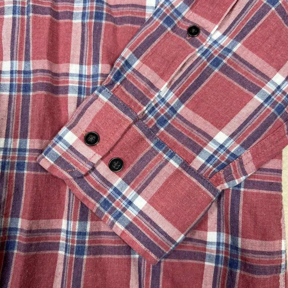 Peter Millar‎ Shirt Mens XL Red Blue Plaid Button Down Cotton Casual Long Sleeve